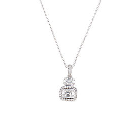 Mosaic Collection 18K White Gold Diamonds Necklace